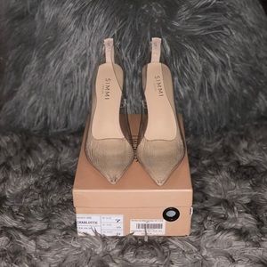 Clear stiletto heels